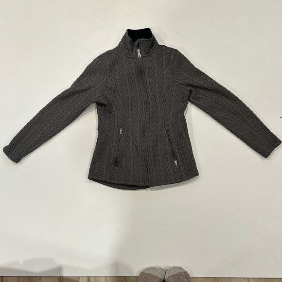 Spyder Gray Full Zip Fleece Jacket Women’s Small Warm Casual Outerwear - Picture 1 of 4